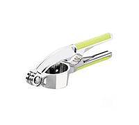 CIYODO Garlic Press and Walnut Opener Tool Manual Garlic Mincer Chopper with Green Handle Kitchen Gadget for Crushing and Ginger for Home Cooking
