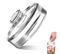 CIYODO Glass Fermenting Weight for Wide Mouth Jars with Convenient Handle Heavy Glass Lid for Pickle Canning and Sauerkraut Fermentation Fit Mason Jar Cover for Submerging Vegetables