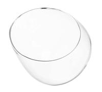 CIYODO Glass Succulent Bowl 15Cm Diameter Slant Cut Glass Jar Plant Terrarium Micro Ecological Bottle for Office Decor Hydroponic Sealed Plant Container Vase