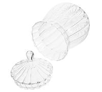 CIYODO Glass Sugar Bowl Terrarium Tea Dispenser Glass Dispenser Candy Container Candy Bowl Kitchen Storage Jar Cotton Swab Holder Glass Sugar Jar Glass Tea Jar Snack Holder Seal Bracket