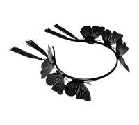 CIYODO Gothic Black Butterfly Headdress for Women Delicate Breathable Hairband Chic Hair Decor for Halloween Weddings Proms and Stylish Headband Accessory