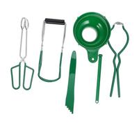 CIYODO Green Multi-Function Canning Tools with Food-Grade Jam Funnel Jar Lifter Opener and Tongs for Jam Making Sauce Preparation and Jar Handling at Home