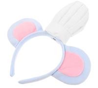 CIYODO Grey Mouse Ears Headband with Chef Hat Soft Comfortable Role Play Accessory for Boys and Birthday Party Cosplay Costume