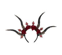 CIYODO Halloween Devil Horns Headband Lightweight Cosplay Hairband Gothic RAM Horn Headdress for Party and Masquerade Comfortable Accessory for Women and Men