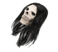 CIYODO Halloween Skull Mask Full Head Latex Skeleton Face Cover with Movable Jaw for Adults Cosplay Party Horror Costume Headwear