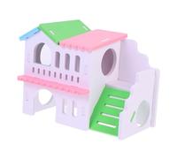 CIYODO Hamster Villa Gerbil Packet Mats Double Hamster Rhinestone Pets Chewing Hamster Mini Hamster Rivet Mead Making Kit Slumber Digital Decoration Gel Wooden Colorful