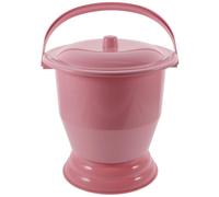 CIYODO Handheld Spittoon with Lid Red Household Chamber Pot Made of Sturdy Pp Plastic Can be Sterilized with 100℃ Hot Water Labor-Saving Design for Home Use