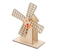CIYODO Handmade Wood Windmill Model Kit DIY Stem Science Craft for Precise Precut Puzzle Safe Assembly Creative Engineering for Bonding and Educational Family Activities