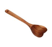 CIYODO Heart-Shaped Wooden Ladle Acacia Wood Mixing Spoon for Cooking Serving Salad Reusable Kitchen Utensil with Comfortable Grip Easy to Clean Gift for Home Cooks