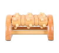 CIYODO Heel Foot Massage Roller for Plantar Relief Two-Row Diamond Wooden Foot Massager with Acupressure Rollers for Men and Women