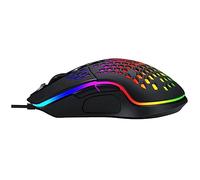 CIYODO Hollow-out Wired Computer Gaming Mouse 2500dpi 6 Keys USB with Comfortable Touch Feeling One-key Rate Regulation Plastic Skin-like Layer Controller for Playing Computer Games