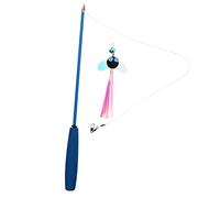 CIYODO Interactive Cat Teaser Wand with Replacement Heads Fun Indoor Cat for Exercise and Bonding Handle with Glitter Bug for Engaging Playtime