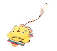 CIYODO Interactive Kitten Teething Toy Cartoon Plush Cat Chew Toy for Indoor Cats