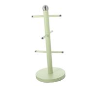 CIYODO Iron Mug Tree Organizer Stand Kitchen Countertop Cup Holder Rack with Smooth Edges for Home Coffee Tea Mugs Storage and Display Space-Saving Iron Craft Design in Light Green