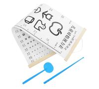 CIYODO Kindergarten Eye Visual Exam Wall Charts with Wooden Frame Double Sided Educational Testing Equipment for Home Classroom Wall Mounted Visual Acuity Growth Board for Early Eye