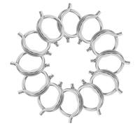 CIYODO Kitchen Shears Springs Replacement 15Pcs Heavy Duty Poultry Scissors Torsional Springs for Chicken Bone Cutting with Automatic Rebound Metal Parts for Meat Shears Silver