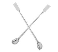 CIYODO Lab Scoop for High Temperature Operations 2pcs Stainless Steel with Long Handle, Ergonomic Grip and Easy to Clean Surface and Working with Graphite Crucibles