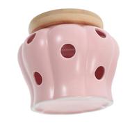 CIYODO Large Capacity Ceramic Garlic and Ginger Storage Jar with Lid and Bamboo Handle, Odour Resistant Kitchen Essentials Container for Home Accessory and Kitchen Countertop Organiser