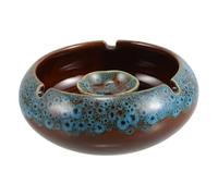 CIYODO Large Ceramic Ashtray for Living with High Capacity Smooth Surface Easy-clean Decorative Cigarette Ash Holder Stylish Home Office Desktop Tray