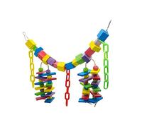 CIYODO Large Parrot Toys Talking Bird Toy for Pet Bird Natural Wood Chewing Blocks for Budgies
