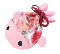 CIYODO Large Pink Goldfish Drawstring Candy Bag Wedding Favor Pouch Japanese Style Sweet Storage Bag for Bridal Shower and Party