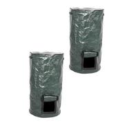 CIYODO Leaf Bag Garden Waste Storage Holder 2pcs Large Capacity Compost Bag Easy to Carry Dump for Grass Leaves