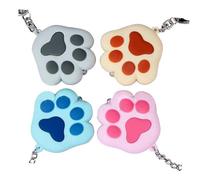 CIYODO LED Light Sound Cat Claw Key Chain Pink Plastic with LED Lights Easy to Install Beautiful Design Delicate High Simulation for Bag and Phone Key Rings