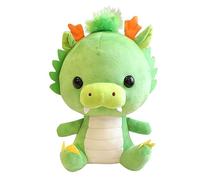 CIYODO Little Qinglong Stuffed Animal Mascot Dragon Model Cute Plushies Stuffed Chinese Dragon Mascot Green Pp Cotton
