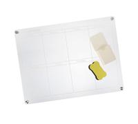 CIYODO Magnetic Clear Acrylic Dry Erase Board for Fridge and Locker Portable Weekly Planner Whiteboard with Smooth Surface for Daily to-do Lists and Reminders Reusable Desktop Organizer