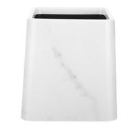 CIYODO Marble Pattern Desktop Garbage Can Small Trash Bin for Kitchen Bathroom Office Bedroom, White Mini Wastebasket Paper Disposal Bin for Home Use