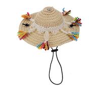 CIYODO Medium Dog Hat Tassel Hat Fashionable Photo Prop Comfortable Safe for Dog Parties Festivals