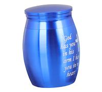CIYODO Memorial Pet Ash Urn Cremation Keepsake for Cats Dogs Birds Handmade Mini Animal Urn for Ashes Storage Elegant Blue Cremation Box to Honor Loved Pets and Preserve Cherished