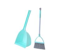 CIYODO Mini Broom and Dustpan Set for Pretend Play Cleaning Mint Green Little Housekeeping Helper for Childrens Imaginative Sweeping and Educational Housework Activities