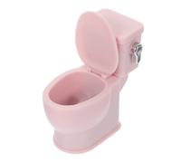 CIYODO Mini Doll House Toilet with Sound Pink Mini Potty Ornament for Tiny Doll Bathroom Realistic Miniature Toilet Decor for Dollhouse Scene Accessories