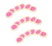 CIYODO Mini Japanese Fake Sprinkles Clay Modeling Slices Soft Polymer Charms for Nail Art Dollhouse DIY Crafting Lifelike Narutomaki Design Versatile Dessert Decorations