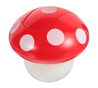 CIYODO Mini Mushroom Shaped Desktop Trash Can Red and White, Cartoon Rubbish Bin for Office and Home, Small Wastebasket for Desk and Bedside Storage