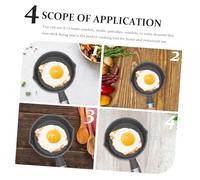 CIYODO Mini Non-Stick Iron Egg Frying Pan Deep Skillet for Breakfast Cooking Healthy Nonstick Surface Cast Iron Material Easy to Clean for Household Use