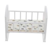 CIYODO Miniature Dollhouse Crib Bed Scale Cot Model with Intricate Design Lightweight Doll Mini Bed for Pretend Play Enhancing Creativity and Storytelling