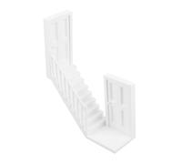 CIYODO Miniature Dollhouse Staircase with Handrail and Door Plastic Corner Railing Model for Sand Table and Micro Landscape DIY Versatile Mini Handrail Decor for Dollhouse and Educational