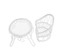 CIYODO Miniature Dollhouse Table and Chair Set Multifunctional Mini Furniture for Dollhouse Kitchen and Garden Small Space Display Ornament Easy to Clean Decorative Workspace