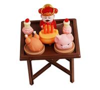 CIYODO Miniature Realistic God of Wealth Pig Head Ornament Household Fortune God Decor for Desktop Blessing Adornment Stylish Indoor Tabletop Figurine