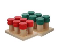 CIYODO Montessori Wooden Sensory Smell Bottle for Preschool Educational Learning Practical Box for Birthday