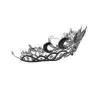 CIYODO Moon and Star Bridal Crown Rhinestone Tiara Wedding Headpiece for Women Versatile Cosplay Accessory for Halloween Party Stage Performance with Sparkling Crystal Embellishments