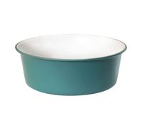 CIYODO Multi-Functional Plastic Washing Basin for Home Kitchen Bathroom Wear-Resistant Storage Tub Medium Green and White for Washing Dishes Laundry Clothes and Foot Soaking