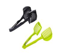 CIYODO Multi-Purpose Round Fruit Slicer Cutter with Clamp Design, Plastic Tomato and Citrus Fruit Kitchen Cutting Aid for Easy Slicing the Kitchen Random Color