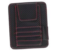 CIYODO Multifunctional Car Visor Organizer with Magnetic PU Clip Sun Visor Document Holder for Registration and Insurance Cards Spacious Multi-pocket Storage Accessory for Vehicle