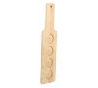 CIYODO Multislots Wooden Shot Glasses Rack with Antislip Slots Wine Cup Organizer and Decorative Bar Tray Holder for Parties Easy to Clean Rustic Drinkware Display Stand