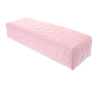 CIYODO Nail Art Arm Rest Cushion Comfortable PU Leather Manicure Hand Pillow Stable Wrist Support for Nail Salon Training and Home Use Stylish Pink Design