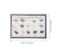 CIYODO Natural Crystal Mineral Specimen Collection 15 Types Rough Ore Samples Geological Teaching Materials for Home and Office Desktop Decoration