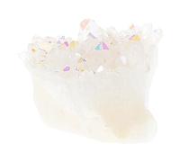 CIYODO Natural Seven-Color Crystal Cluster for Yoga and Meditation Raw Polished Quartz Gemstone for Energy Balance Air Purification Relaxation Aid and Office Decor